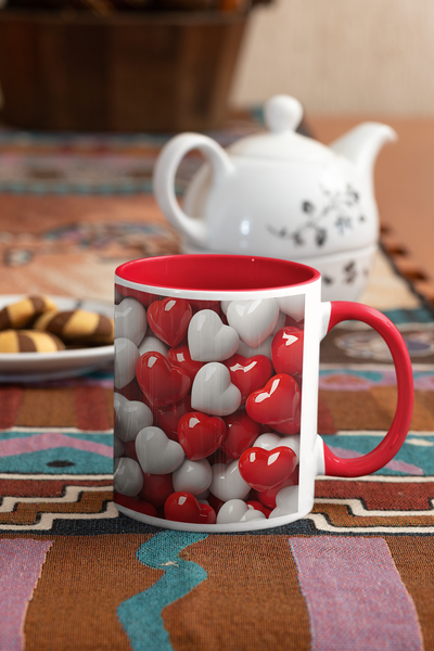 3D Valentines Day Heart Flower Mug Perfect Gift for Secret Valentine Love v16