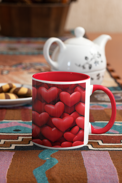 3D Valentines Day Heart Flower Mug Perfect Gift for Secret Valentine Love v17