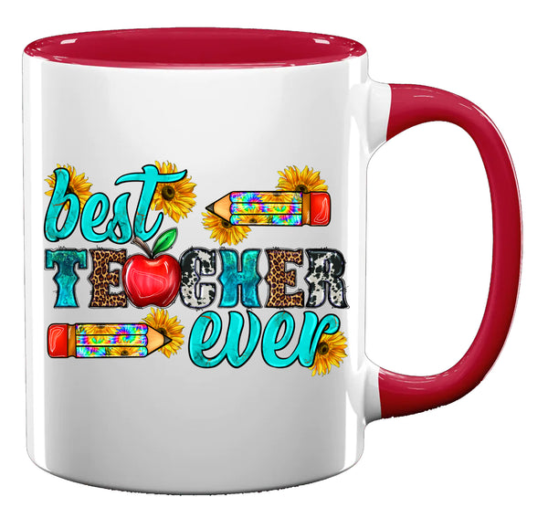 Best Teacher Ever Gift Tea Coffee Mug Thank You Present Teacher School v2
