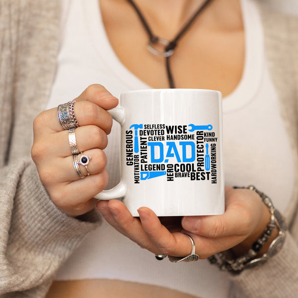 Dad Affirmations Mug Personalised Customised Gift Present Birthday Christmas Fathers Day Dad Daddy Grandad Ceramic Coffee Cup Drinkware Tea