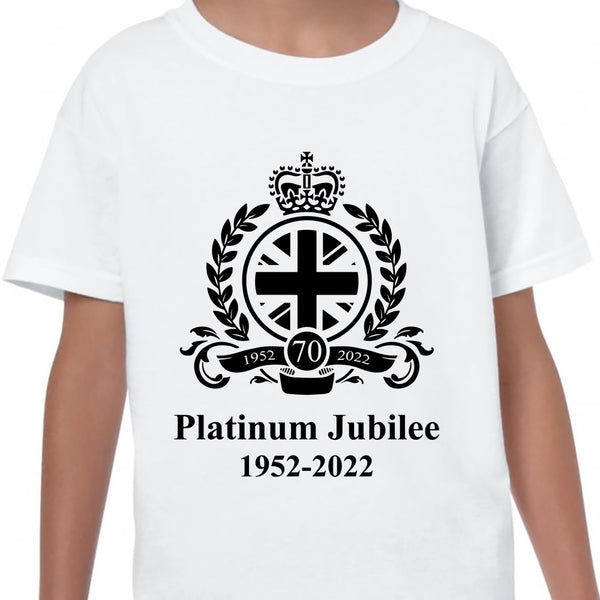 Kids T-Shirt Queen Elizabeth II Platinum Jubilee 2022 Celebration 70 Years Top v1