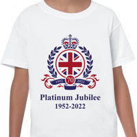 Kids T-Shirt Queen Elizabeth II Platinum Jubilee 2022 Celebration 70 Years Top v2