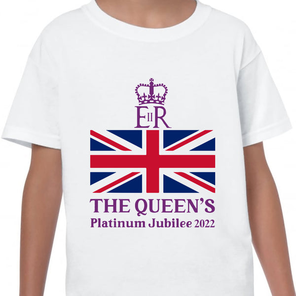 Kids T-Shirt Queen Elizabeth II Platinum Jubilee 2022 Celebration 70 Years Top v4