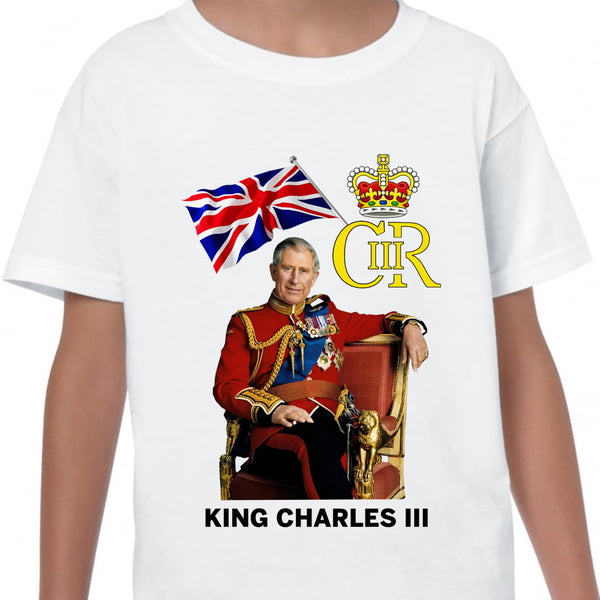 KING CHARLES III CORONATION 2023 T SHIRT 6TH MAY ADULTS KIDS v6