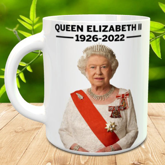 Ceramic Mug Queen Elizabeth II Rest in Peace 1926 - 2022 Tribute RIP V1