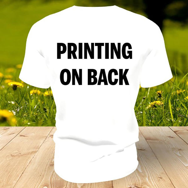 PRINTING ON BACK OF T-SHIRT EXTRA OPTION