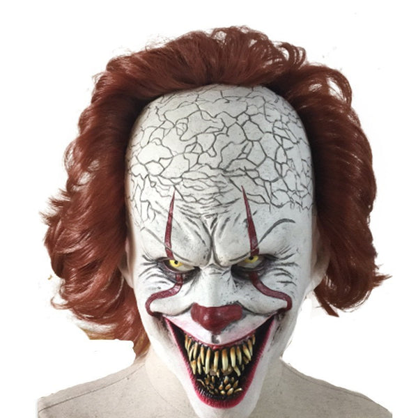 Halloween Horror Blood Face Ghost Doll Wig Zombie Mask