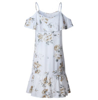 Ladies Summer Floral Ruffles Dress