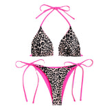 Women's Lace-up Triangle Split Bikini