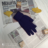 Winter Coldproof Knitted Warm Gloves Touch Screen Gloves - Navy