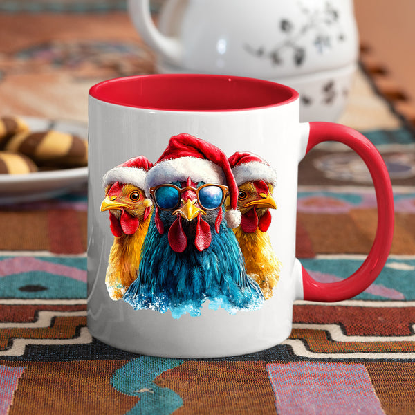 Chicken Mug - Funny Novelty Coffee Mug Gift/Present for Xmas - Tea/Coffee Ceramic Cup 11oz v2