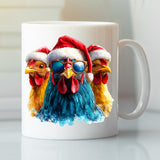 Chicken Mug - Funny Novelty Coffee Mug Gift/Present for Xmas - Tea/Coffee Ceramic Cup 11oz v2