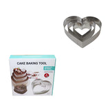 3 Piece Heart Baking Tool Mould Stainless Steel Heart Cookie Cutters