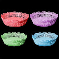 Fancy Plastic Basket Vegetable Fruit Serving Basket 23 cm - Random Colour