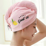 Rapid Drying Towel Wrap Dry Hair Cap Coral Fleece Absorbent Shower Cap Quick-drying - Pink