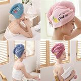 Rapid Drying Towel Wrap Dry Hair Cap Coral Fleece Absorbent Shower Cap Quick-drying - Pink