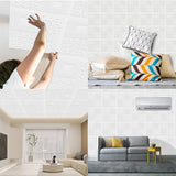 10pcs 3D Tile Brick Wall Sticker Waterproof Foam Panel Self-adhesive Wallpaper - White