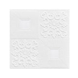 10pcs 3D Tile Brick Wall Sticker Waterproof Foam Panel Self-adhesive Wallpaper - White