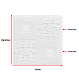 10pcs 3D Tile Brick Wall Sticker Waterproof Foam Panel Self-adhesive Wallpaper - White