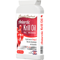 Antarctic Krill Oil 500mg Omega Marine oil 60 capsules A source of Omega 3 and astaxanthin