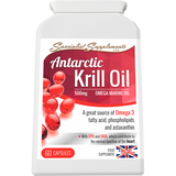 Antarctic Krill Oil 500mg Omega Marine oil 60 capsules A source of Omega 3 and astaxanthin