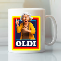 Oldi Woman Mug- Birthdays Christmas Funny Gift Presents Mother's Day Celebration Novelty Old Coffee Tea Heavy Duty Handle Orca Coated Dishwasher/Microwave Safe Ceramic 11oz