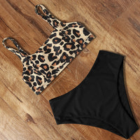 High Waist Bikini Leopard Bikini Women Push Up Swimsuit