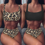 High Waist Bikini Leopard Bikini Women Push Up Swimsuit