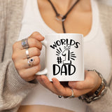 Worlds number one Dad Mug Personalised Customised Gift Present Birthday Christmas Fathers Day Dad Daddy Grandad Ceramic Coffee Cup Drinkware Tea