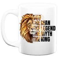 Dad The Legend The King Lion Mug Personalised Customised Gift Present Birthday Christmas Fathers Day Dad Daddy Grandad Ceramic Coffee Cup Drinkware Tea