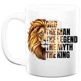 Dad The Legend The King Lion Mug Personalised Customised Gift Present Birthday Christmas Fathers Day Dad Daddy Grandad Ceramic Coffee Cup Drinkware Tea