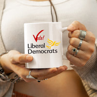 Mug 325 ml – Vote Liberal Democrats – UK 2024 Politics Election – United Kingdom – 325 ml – White – General Election Support your Party Fan art Item Liberal Democrats Victorious Winner