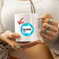 Mug 325 ml – Vote Reform UK – UK 2024 Politics Election – United Kingdom – 325 ml – White – General Election Support your Party Fan art Item Reform UK Victorious Winner