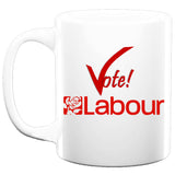 Vote Labour Coffee Mug, 325 ml, White, UK 2024 Politics Election, General Election Support