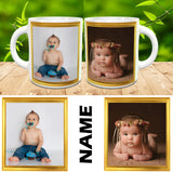 2 Photo Personalised Name Photo Mug Cup Gift Birthday Present Xmas New