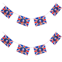 King Charles III Coronation 2023 Union Jack Bunting Banner Party Decorations Flag Street Party Large