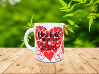 Valentine Mug Personalized Boyfriend Girlfriend Heart Cup Gift Novelty Present