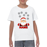 Christmas Santa Personalised T-shirt Printed Mens Kids Snow Xmas Gifts Novelty