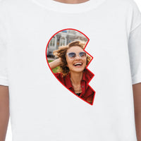 Couple T-shirts for Valentine Personalised Heart Photo T Shirt Novelty tees Gift